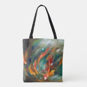 Koi Storm - Custom All-Over-Print Tote Bag トートバッグ (裏面)