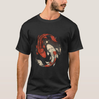 Koi Yin Yang Asian Carp Koi Fish Japanese Koi Carp Tシャツ