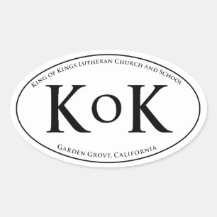 KoKカーウィンドウステッカー 楕円形シール