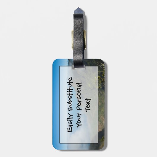 Kokeeからのカウアイ島Na Paliの海岸 ラゲッジタグ (裏面縦)