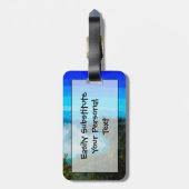 Koke'eの抽象芸術からのカウアイ島Na Paliの海岸 ラゲッジタグ (裏面縦)