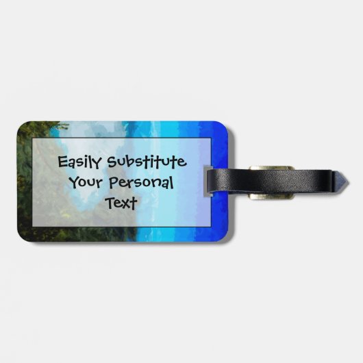 Koke'eの抽象芸術からのカウアイ島Na Paliの海岸 ラゲッジタグ (裏面横)