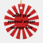 Kokeshiのオレンジカスタマイズ可能な文字の吊り下げ式のオーナメント セラミックオーナメント (裏面)