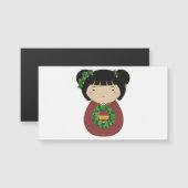 Kokeshiのクリスマスのリース (正面/裏面)