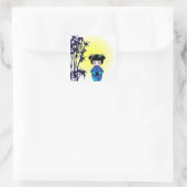 Kokeshiの人形およびタケ スクエアシール (バッグ)