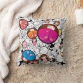 Kokeshiの人形の枕 クッション (ブランケット)