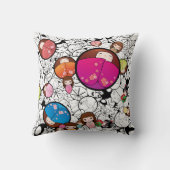 Kokeshiの人形の枕 クッション (裏面)