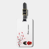 Kokeshiの人形の荷物のラベル ラゲッジタグ (正面縦)