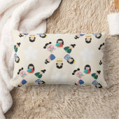 Kokeshiの人形の装飾用クッション ランバークッション (ブランケット)