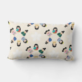 Kokeshiの人形の装飾用クッション ランバークッション (裏面)