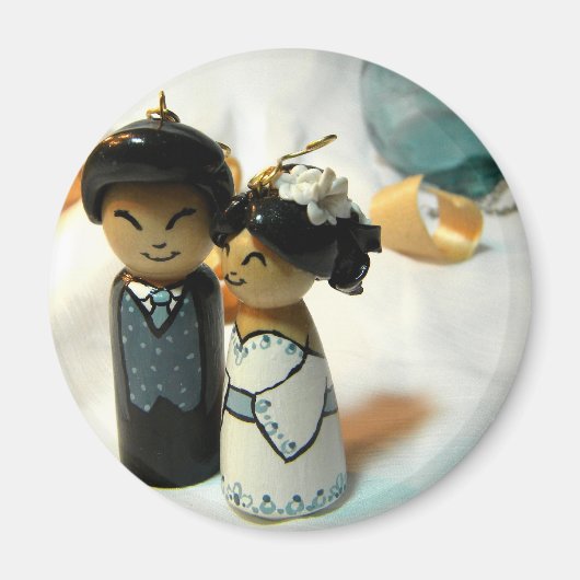 Kokeshiの結婚式I マグネット (正面)