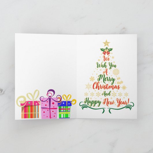 Kokeshi Doll Christmas Card カード (内部)