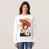 KOKESHI LOVE  Chow dog furoshiki valentine スウェットシャツ (正面フル)