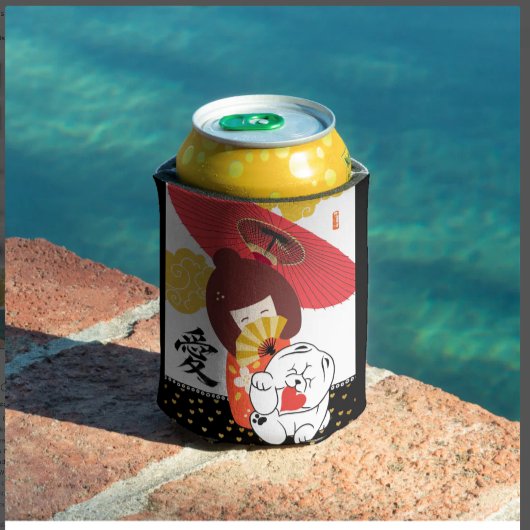 KOKESHI LOVE  Chow dog heart Kitchen Towels 缶クーラー