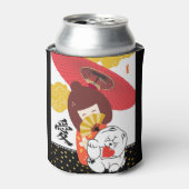 KOKESHI LOVE  Chow dog heart Kitchen Towels 缶クーラー (缶正面)