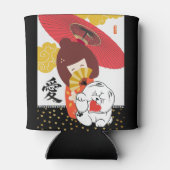 KOKESHI LOVE  Chow dog heart Kitchen Towels 缶クーラー (裏面)