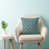 Kokeshi_teal_pattern クッション (椅子)