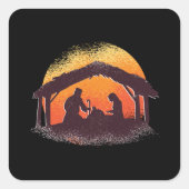 Kokeshis出生シーン – メリークリスマス スクエアシール (正面)