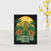 Koko Head Trail Hawaii Oahu Hawaiian Hike Hiking A カード (黄色い花)