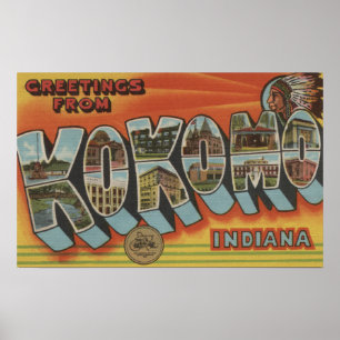 Kokomo、インディアナ-大きい手紙場面 ポスター