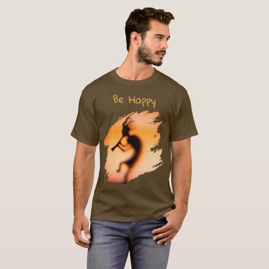 Kokopelli Be Happy Tシャツ (正面フル)
