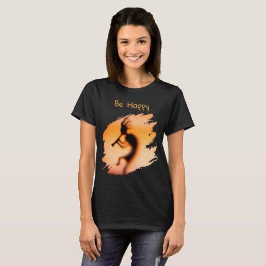 Kokopelli Be Happy   Tシャツ (正面フル)