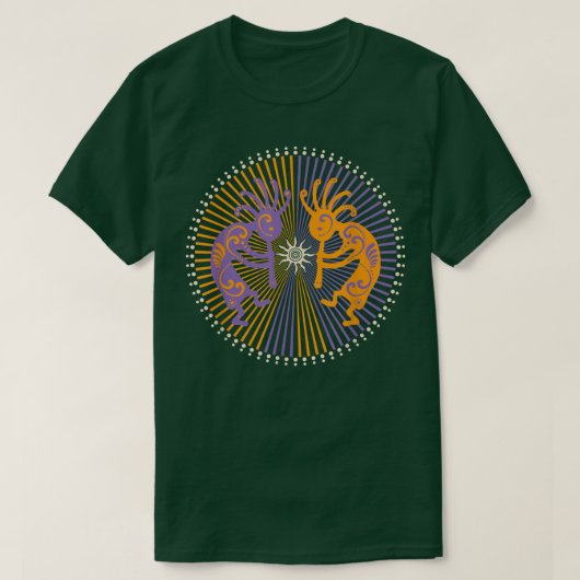 Kokopelli Duo - Rays Circle - Spirit Of Sun Music  Tシャツ (デザイン正面)