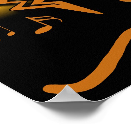 Kokopelli Merrymaker Musician With Moon ポスター (角)