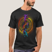 Kokopelli Musician Acrobats  Mandala Sun 1  Fan Tシャツ (正面)