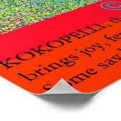 KOKOPELLI MYSTICAL RED RED BORDER ポスター (角)