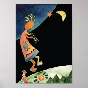 Kokopelli's Dream Print ポスター