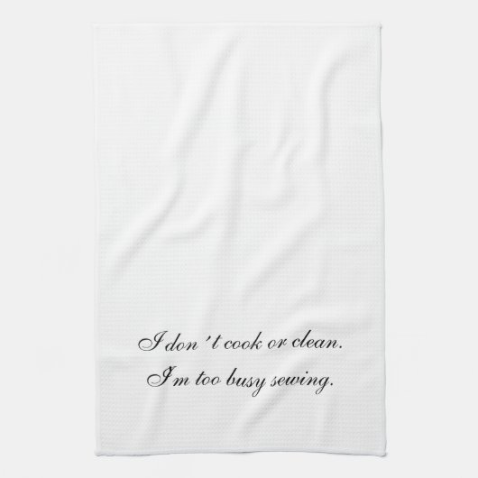 Kökshandduk I don´t cook or clean キッチンタオル (縦)
