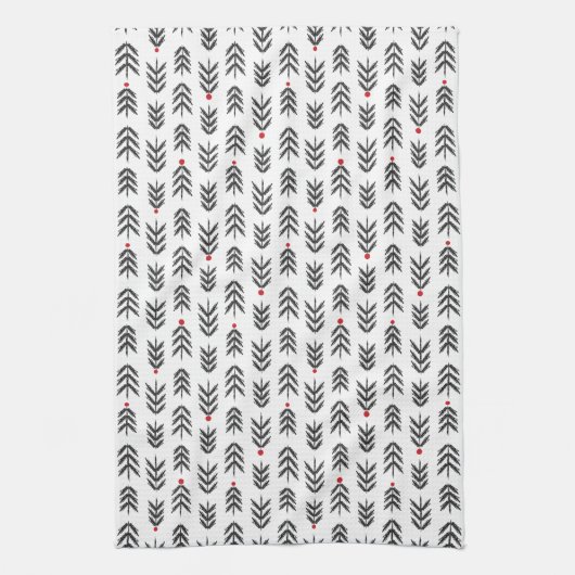 Kökshandduk med julgranar キッチンタオル (縦)