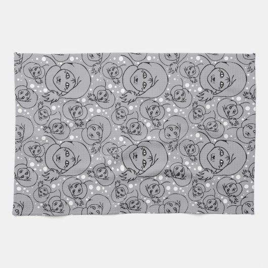 Kökshandduk med tomtekatter キッチンタオル (横)