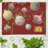 Kökshanddukar Happy Holidays キッチンタオル (折り畳み)