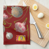 Kökshanddukar Happy Holidays キッチンタオル (四つ折り)