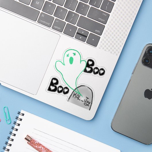 KOL_Joy幽霊 シール (ノートパソコンとiPhone)