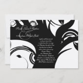 Kol Sassonのヘブライユダヤ人結婚式のクリームの黒 招待状 (裏面)