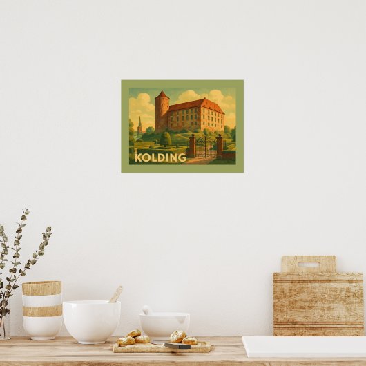 Kolding Denmark Castle ポスター (キッチン)
