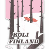 Koli Finlandヴィンテージ旅行ポスター シール (正面)