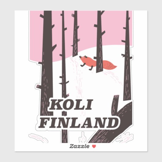 Koli Finlandヴィンテージ旅行ポスター シール (シート)