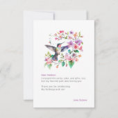 Kolibri-Blumenkranz サンキューカード (正面)