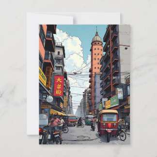 Kolkata，インドのダウンタウンKeepsake Souvenir ポストカード