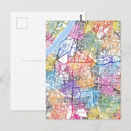 Kolkata West Bengal City Map ポストカード (正面/裏面)