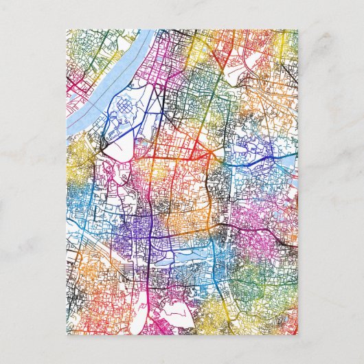 Kolkata West Bengal City Map ポストカード (正面)