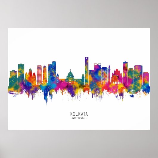 Kolkata West Bengal Skyline ポスター (正面)