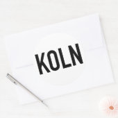 KOLNステッカー |白黒表示 ラウンドシール (封筒)