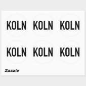 KOLNステッカー |白黒表示 ラウンドシール (シート)