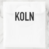 KOLNステッカー |白黒表示 ラウンドシール (バッグ)