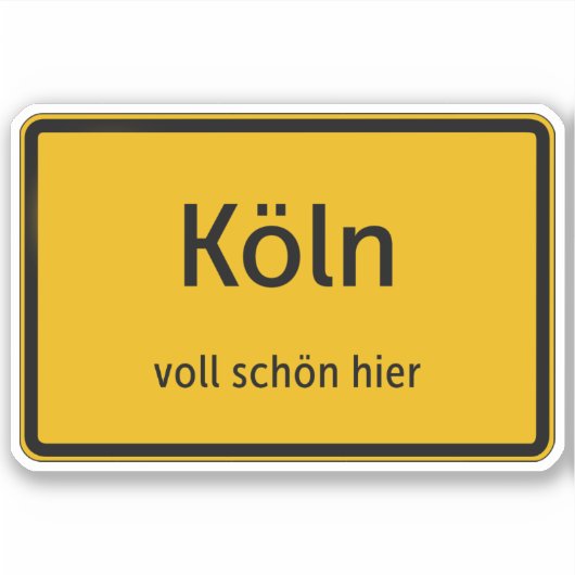 Köln Aufkleber Sticker Autoaufkleber シール (正面)